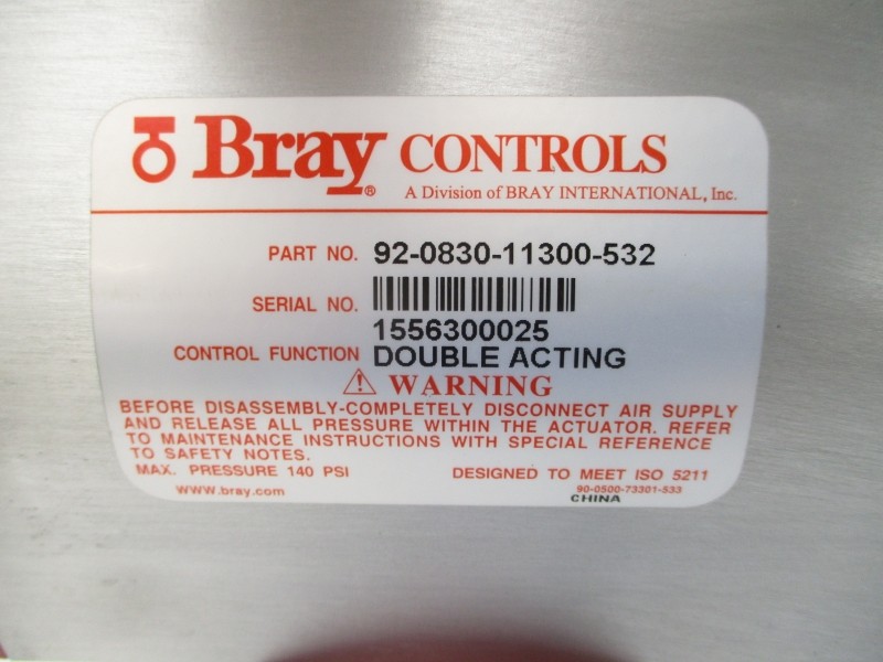 BRAY CONTROLS 416SS 125#/150# 92-0830-11300-532 6A-6DR5020-0NN00-5KA0 SERIES 30