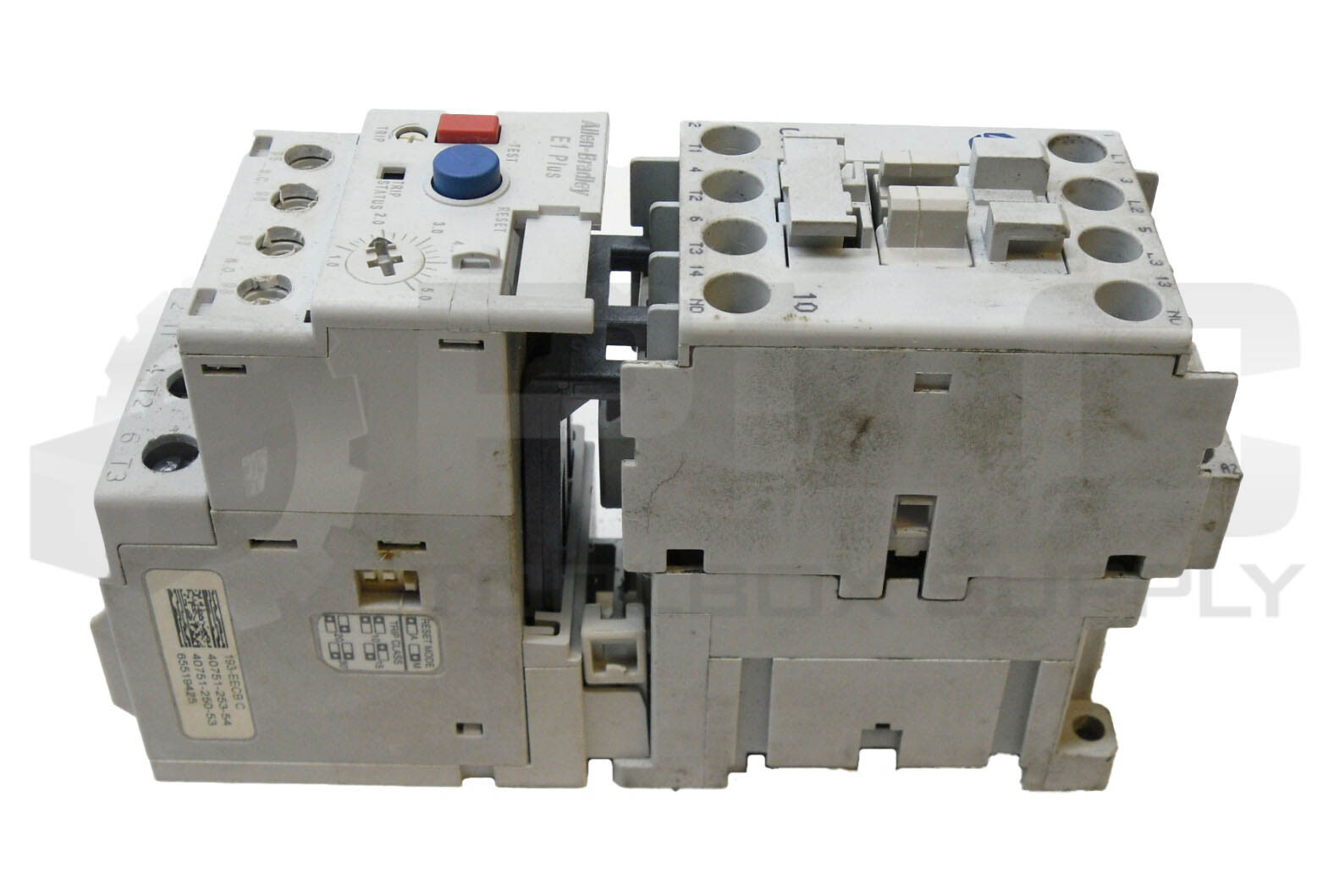 ALLEN BRADLEY 193-EECB /C OVERLOAD RELAY 1.0-5.0A W/ 100-C09*10 /A CONTACTOR