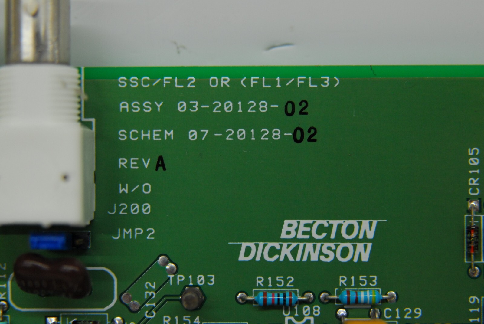 Becton Dickinson SSC/FL2 FL1/FL3 03-20128-02 REV: A Board (FACSCalibur)