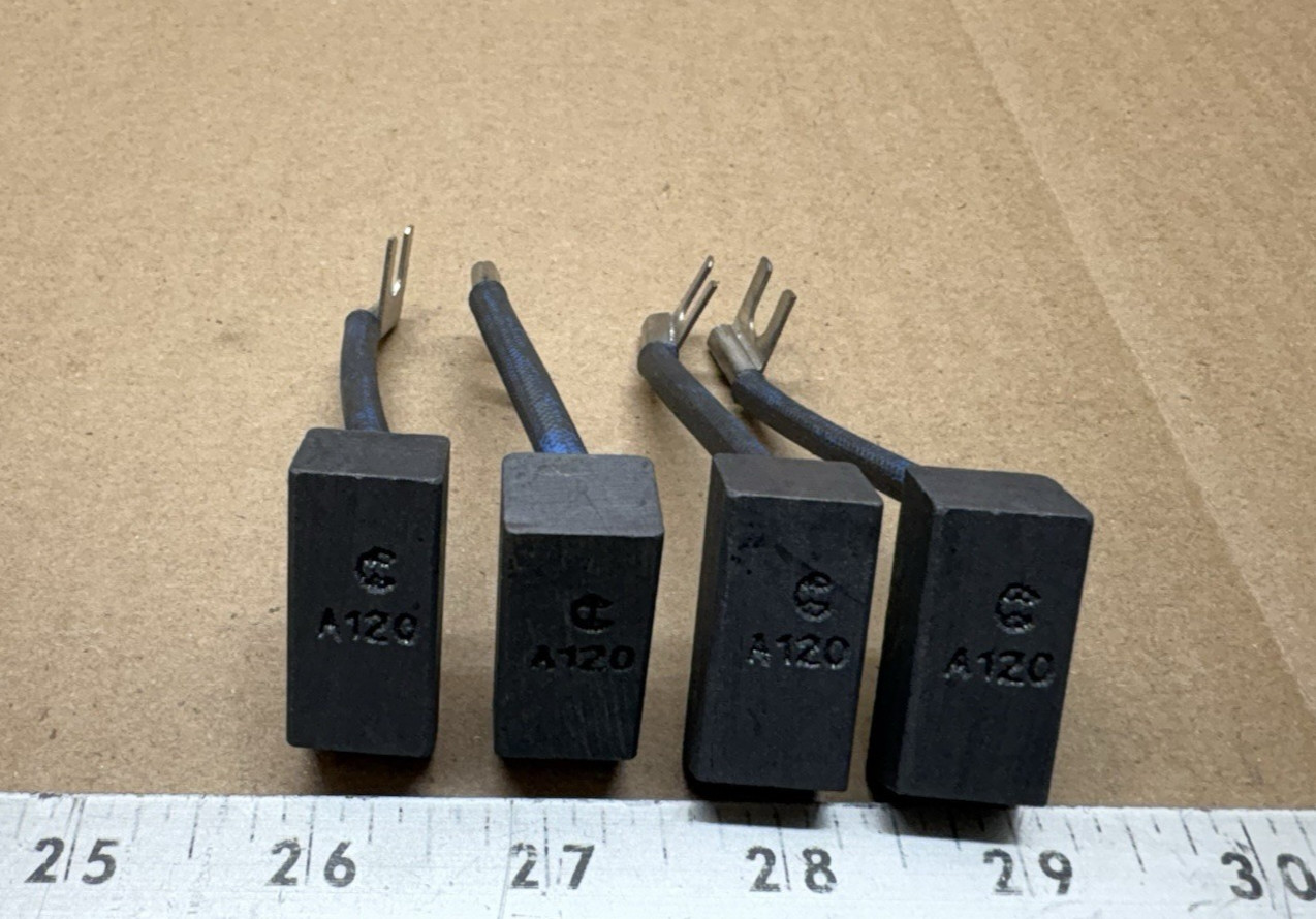 Mersen A12C Carbon Brush Grade A12C Lot of 4 DC Motor Generator U-Fork Terminal
