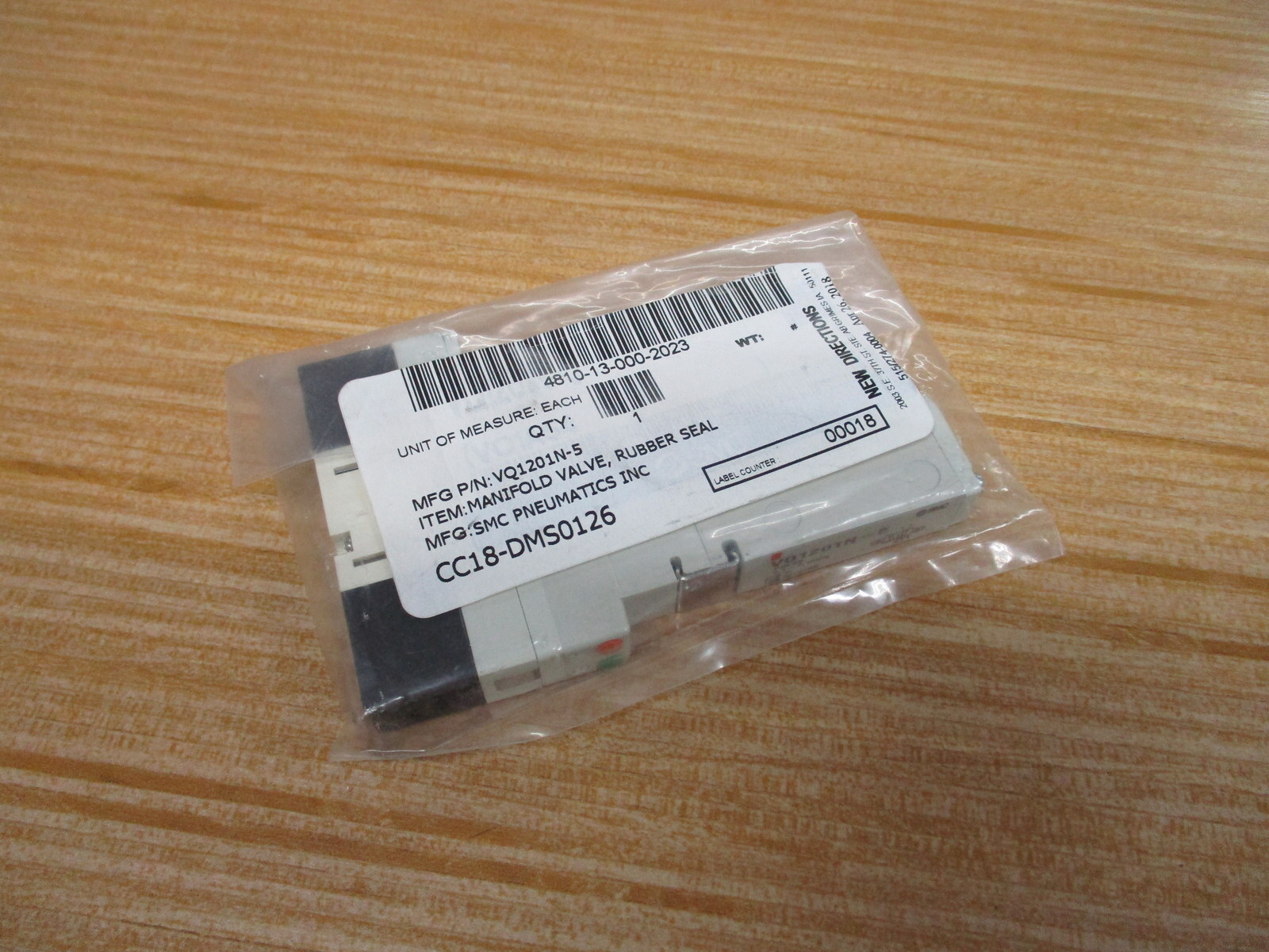 SMC VQ1201N-5 Solenoid Valve VQ1201N5