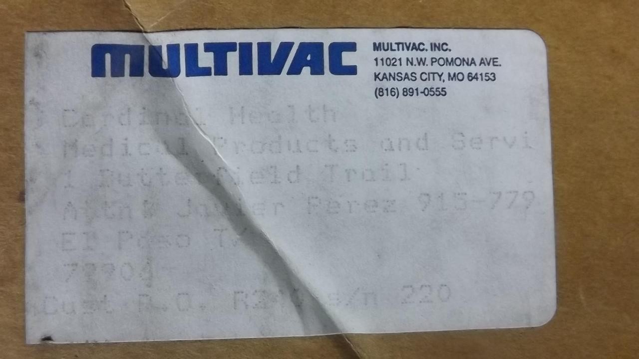 MULTIVAC 02007D2025 02007D2026 T31633