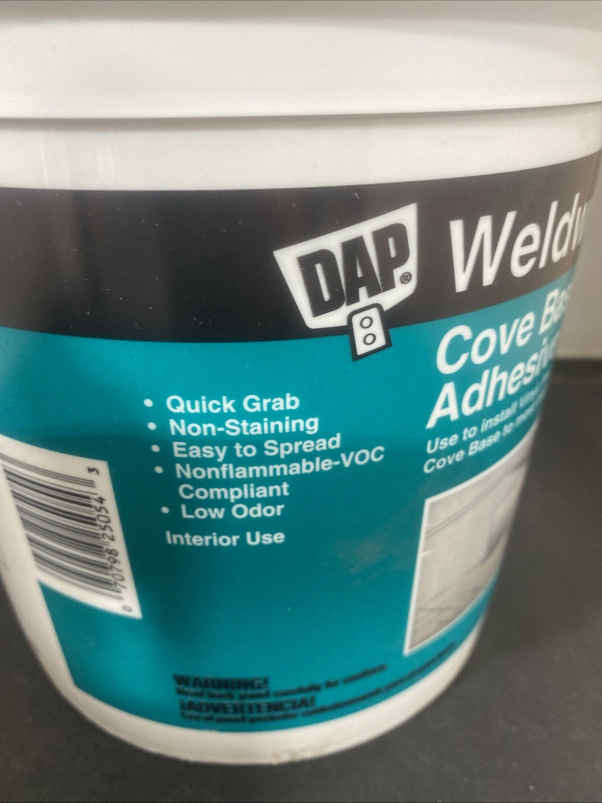 DAP 25054 Dap 1-Gallon Weld Wood Cove Base Adhesive, Off-White