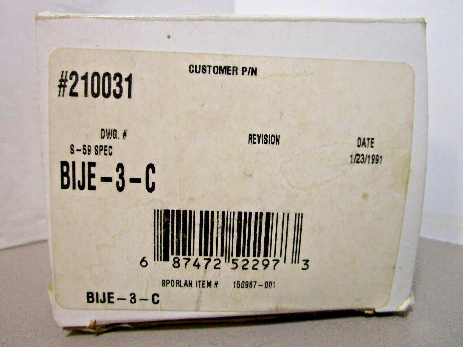 Sporlan BIJE-3-C A/C Expansion Valve BIJE-3