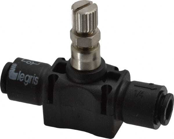 Legris 7770 06 00 Nylon Air Flow Control Valve: In-Line, 6mm OD, 145psi, In Flow
