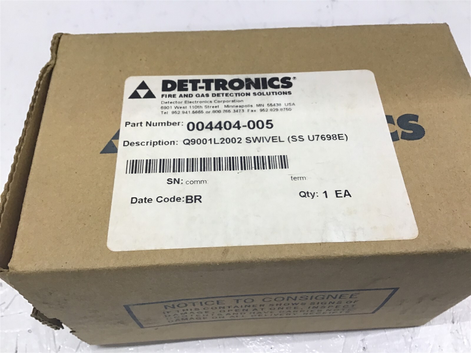 Det-Tronics Fire & Gas Detection Solutions 004404-005 Q9001L2002 Swivel