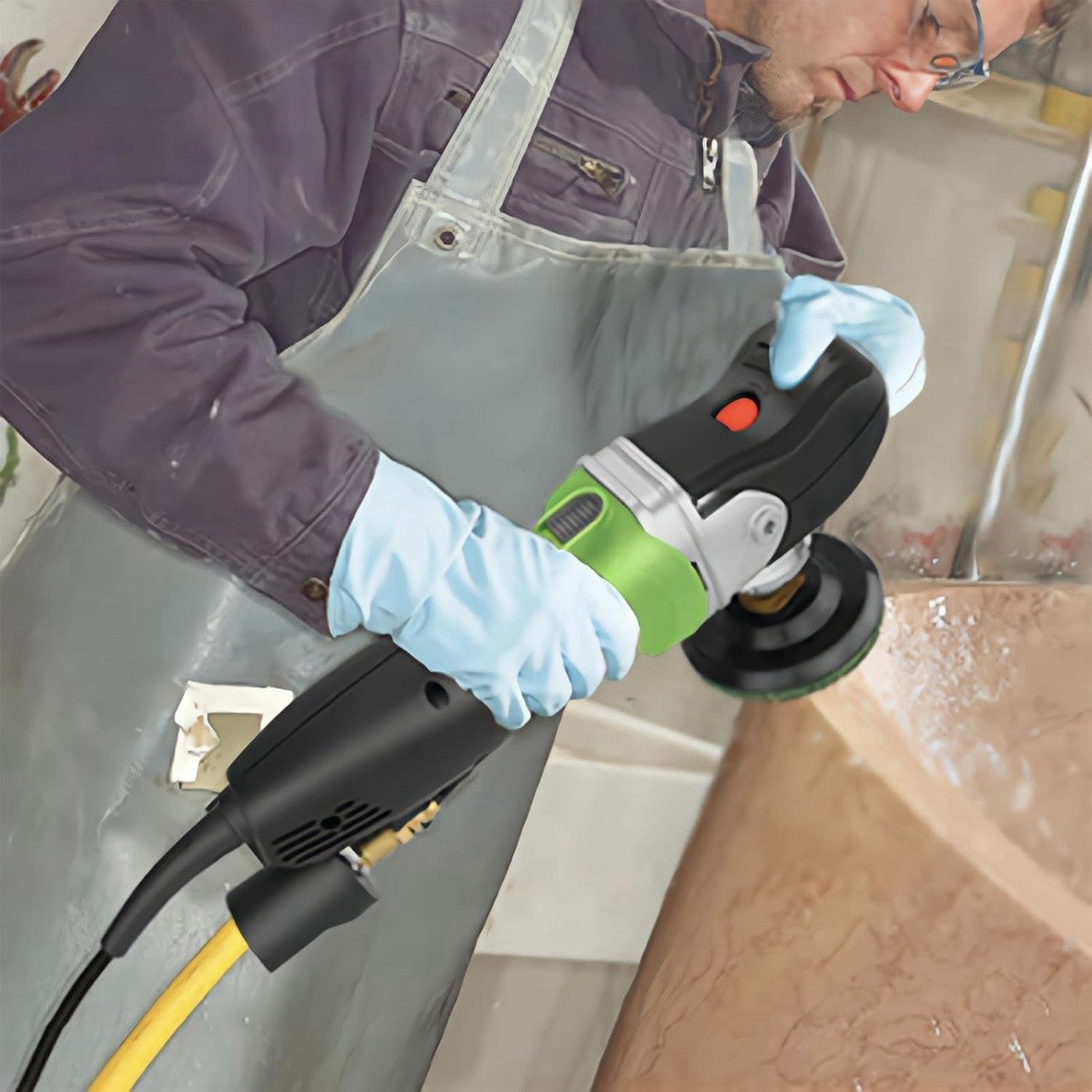 Wet Stone Polisher 4-Inch 800W Electric Granite Marble Polisher Wet Inject