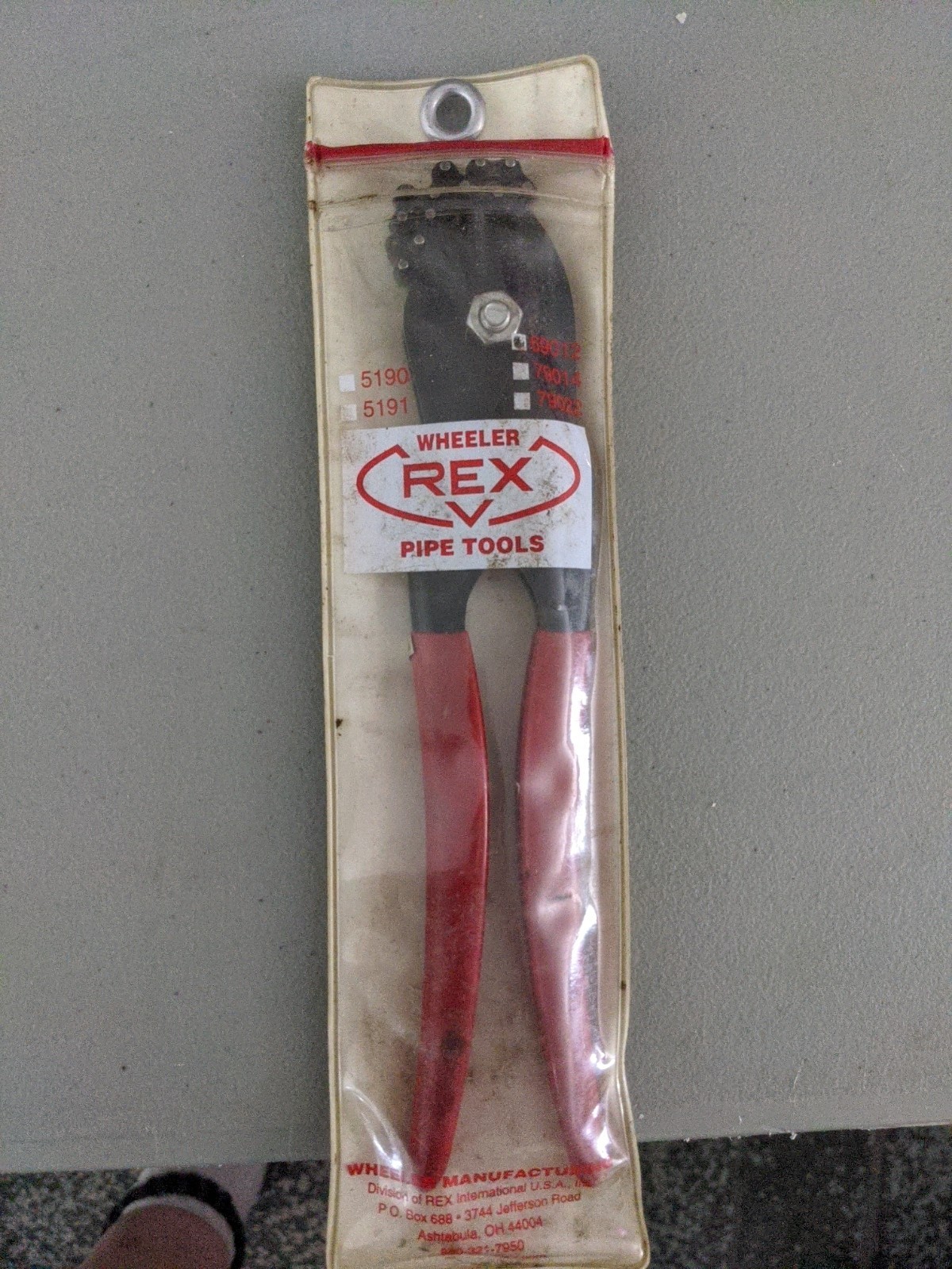 NOS WHEELER-REX 69012 Glass Tubing Cutter, 1/4″ to 3/4″ Cut Cap. 38L091 Chain