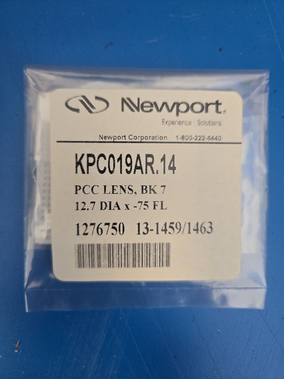 Plano-Concave Lens KPC019AR.14 , N-BK7, 12.7 mm Diameter, -75 mm EFL, 430-700 nm