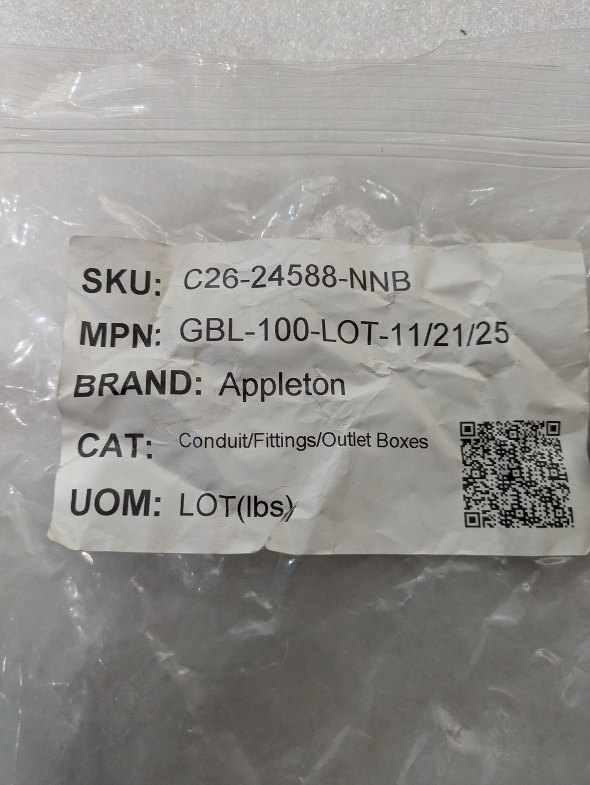 APPLETON GBL100 GROUNDING BUSHING 1/2IN INSULATED ZINC CONDUIT 4-14AWG 5/order