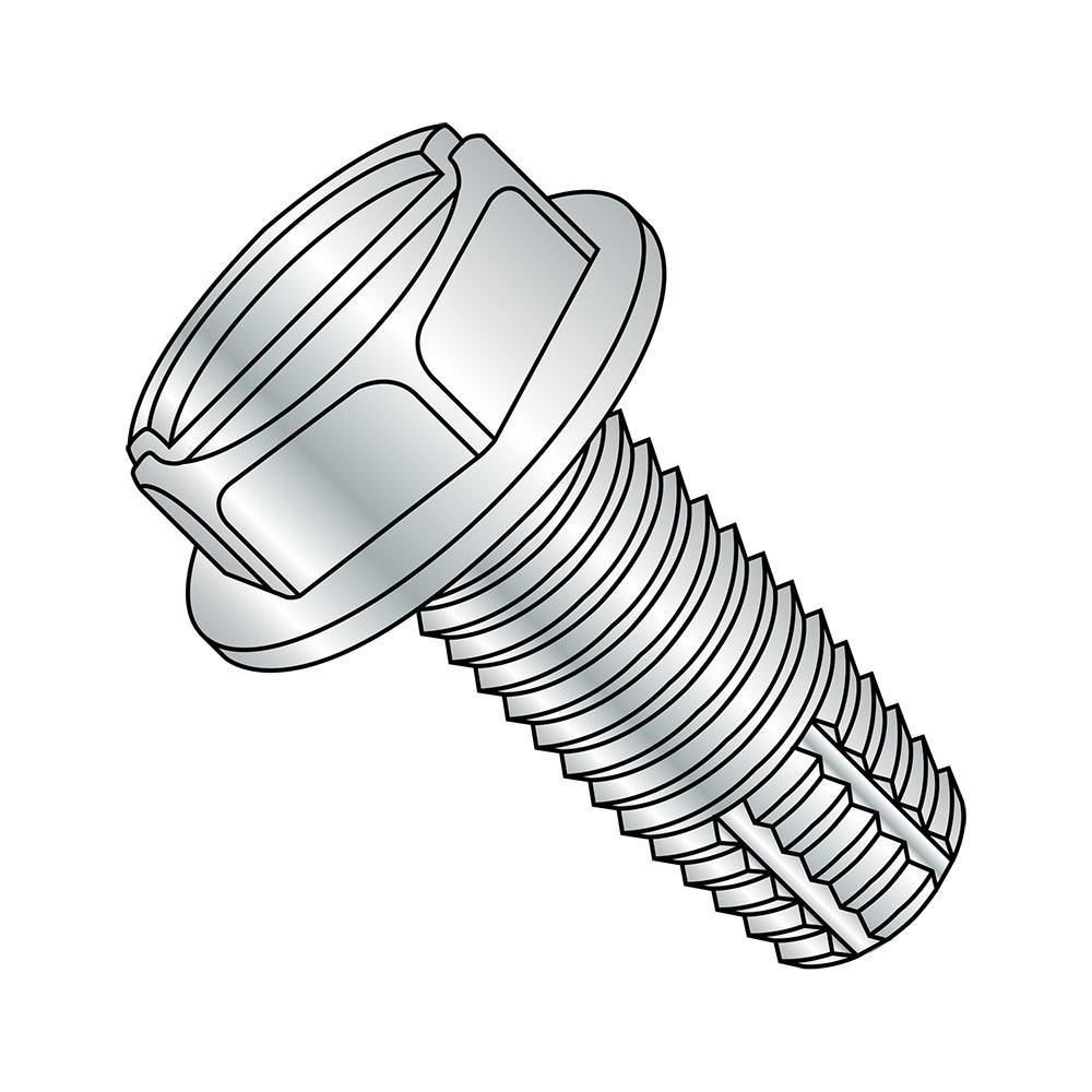 5/16-18 x 1″ Type F Thread Cutting Screws Hex Washer Head Zinc 25 Pack