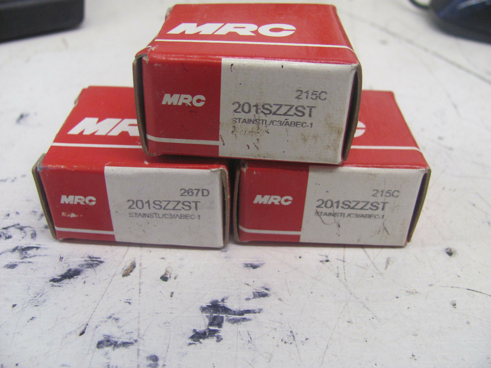 LOT OF 3 – MRC (M# 201SZZST ) ROLLER BALL 32MM 12MM 10MM BEARING