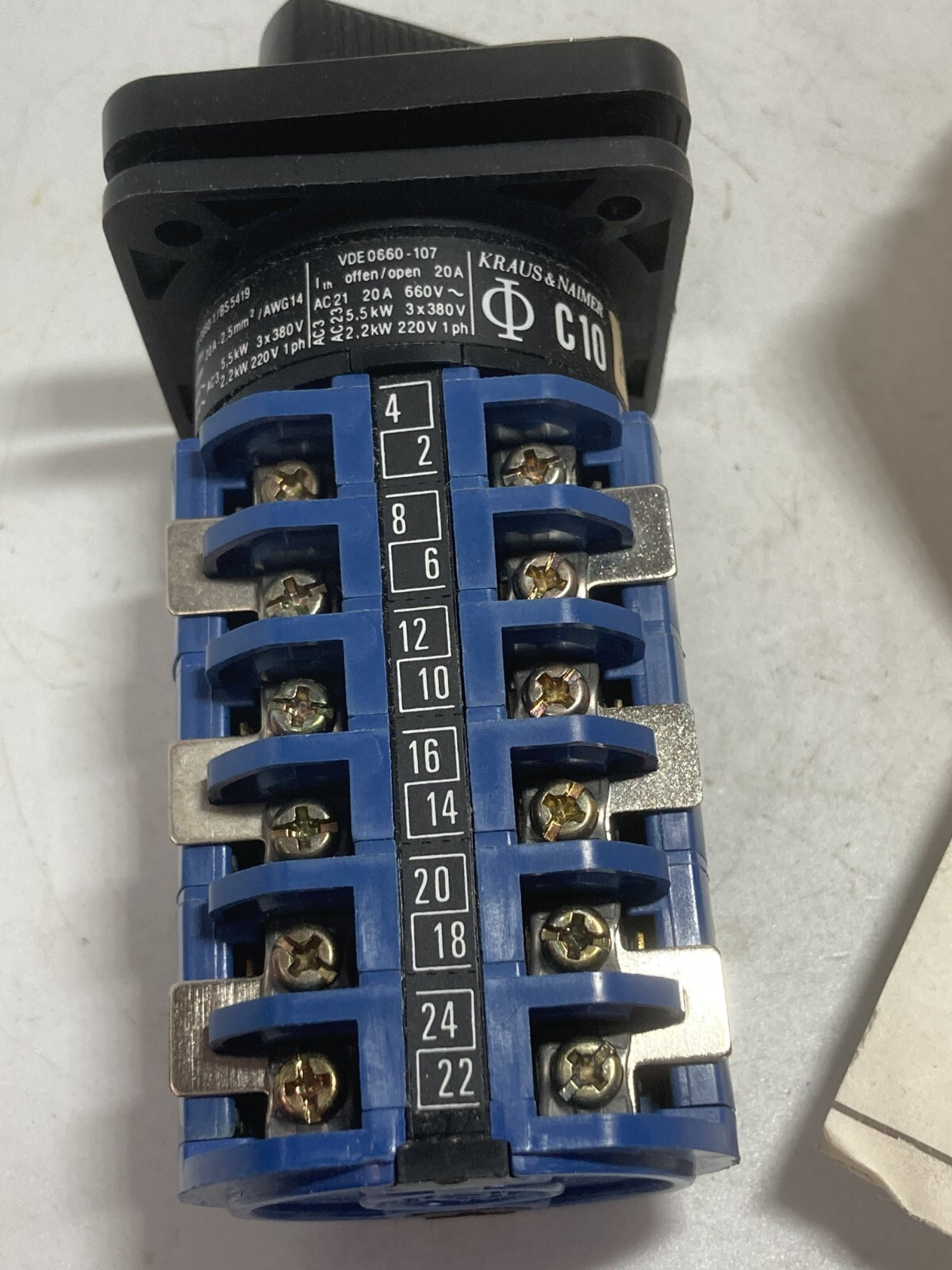 KRAUS & NAIMER C10-A370 ROTARY CAM SWITCH NNB