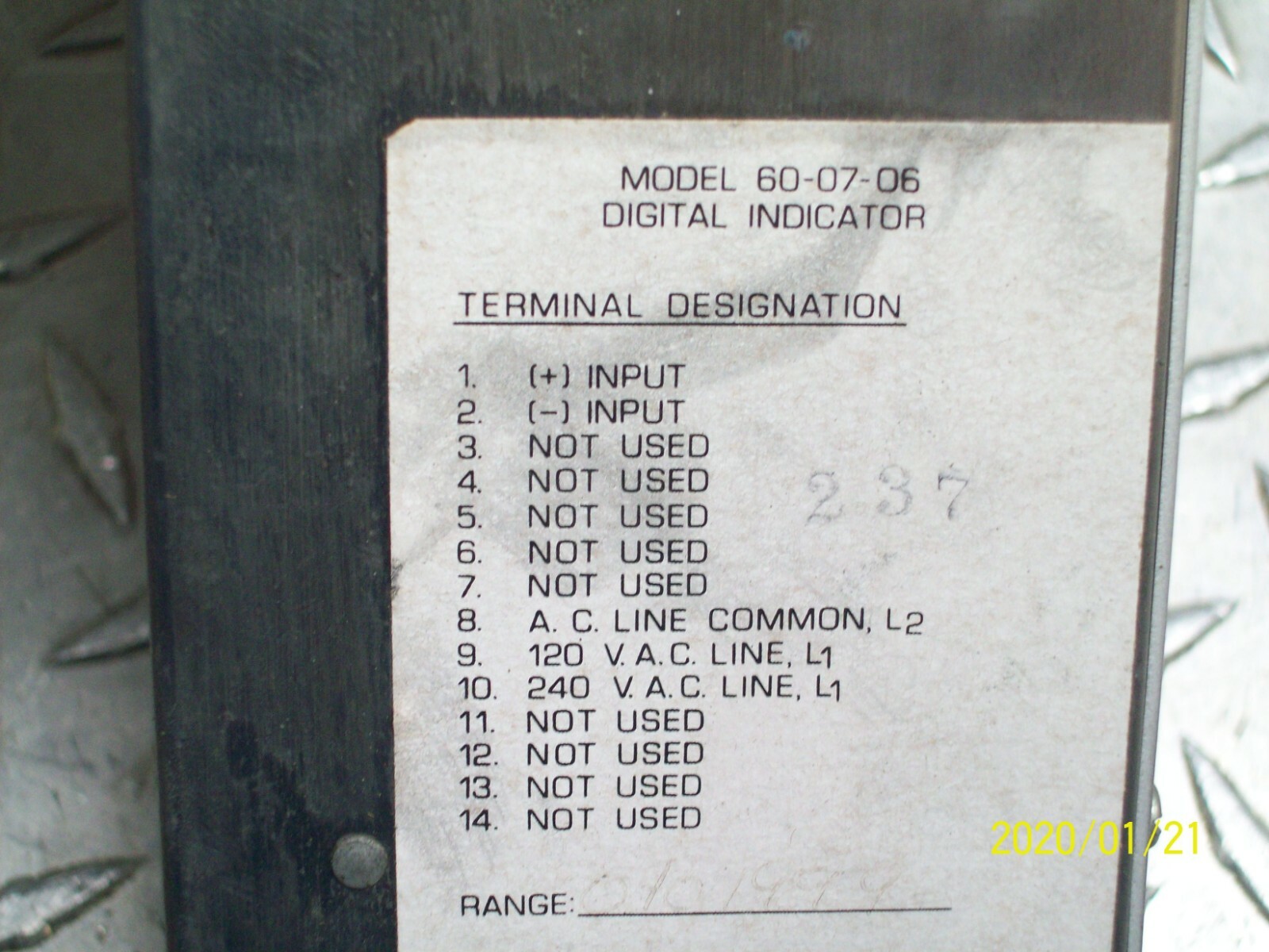 WATLOW 60-07-06 DIGITAL TEMPERATURE INDICATOR