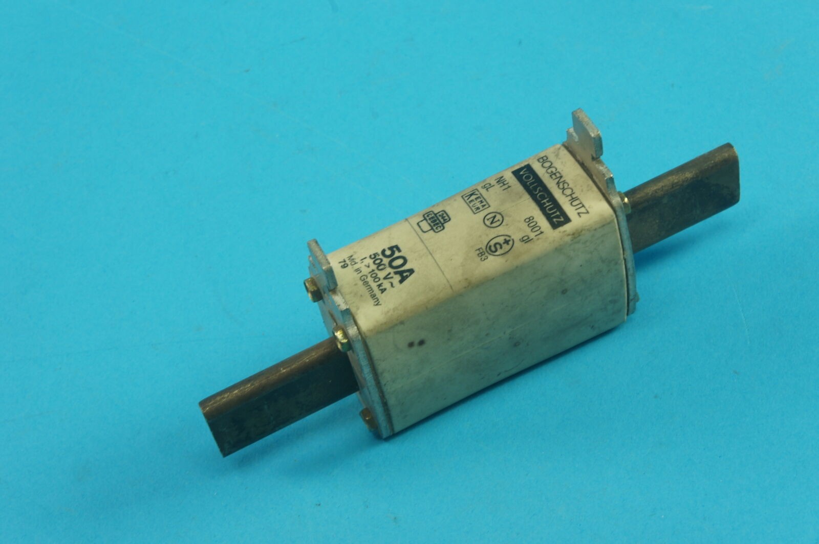 Arc protection NH1 8001 NH fuse, 50A 500V 100kA, square type gL-gI, size NH1