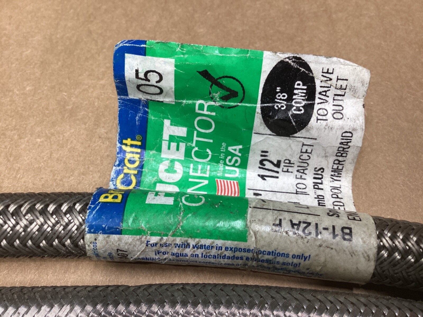 Lot of 2 BRASSCRAFT B1 12A F 12″ LENGHT 1/2″ FIP 3/8″ #122L95-CI