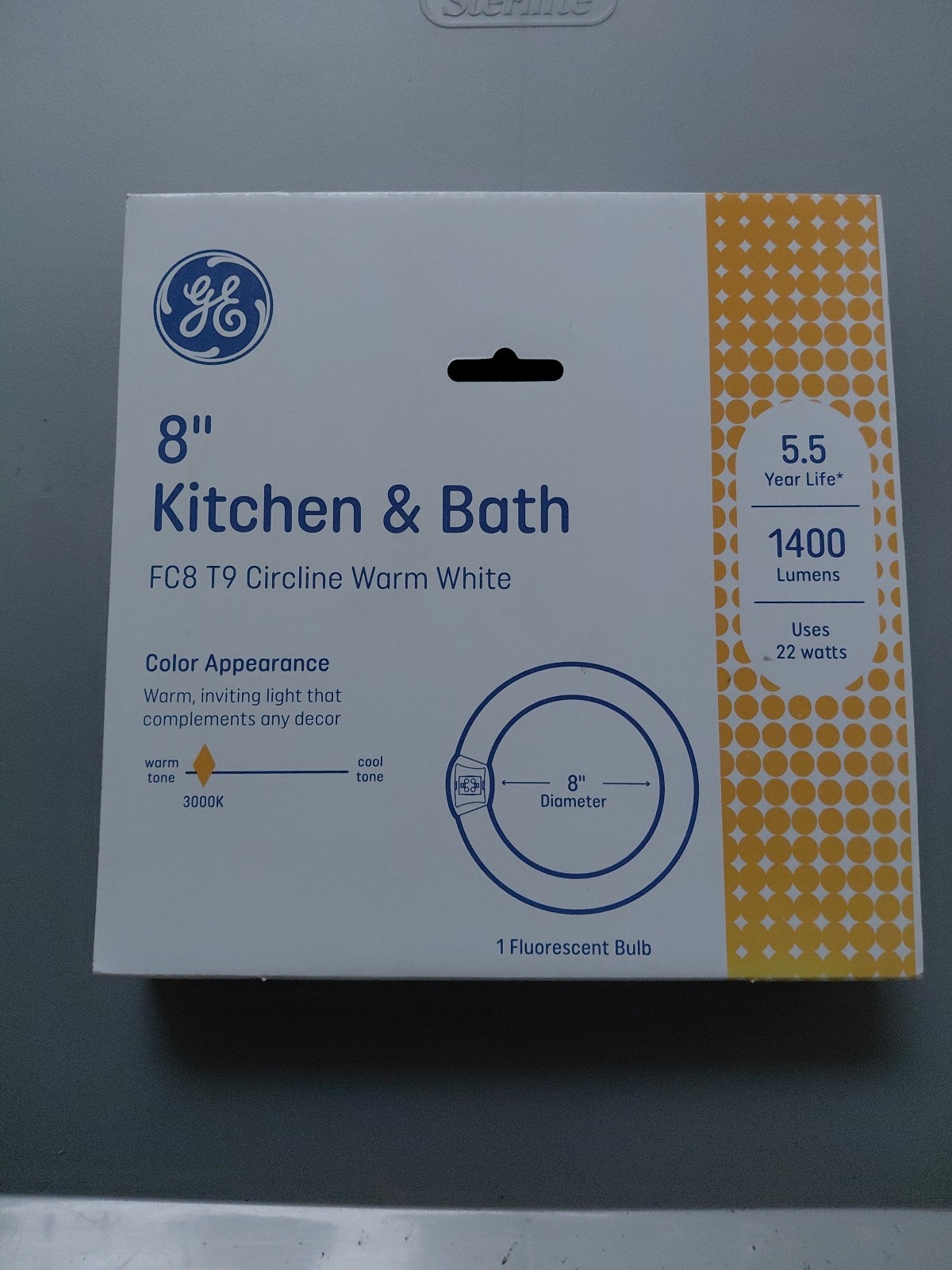 GE Lighting FC8T9/KB Circline Fluorescent Lamp 8″ 22W 3000K Warm Natural Light