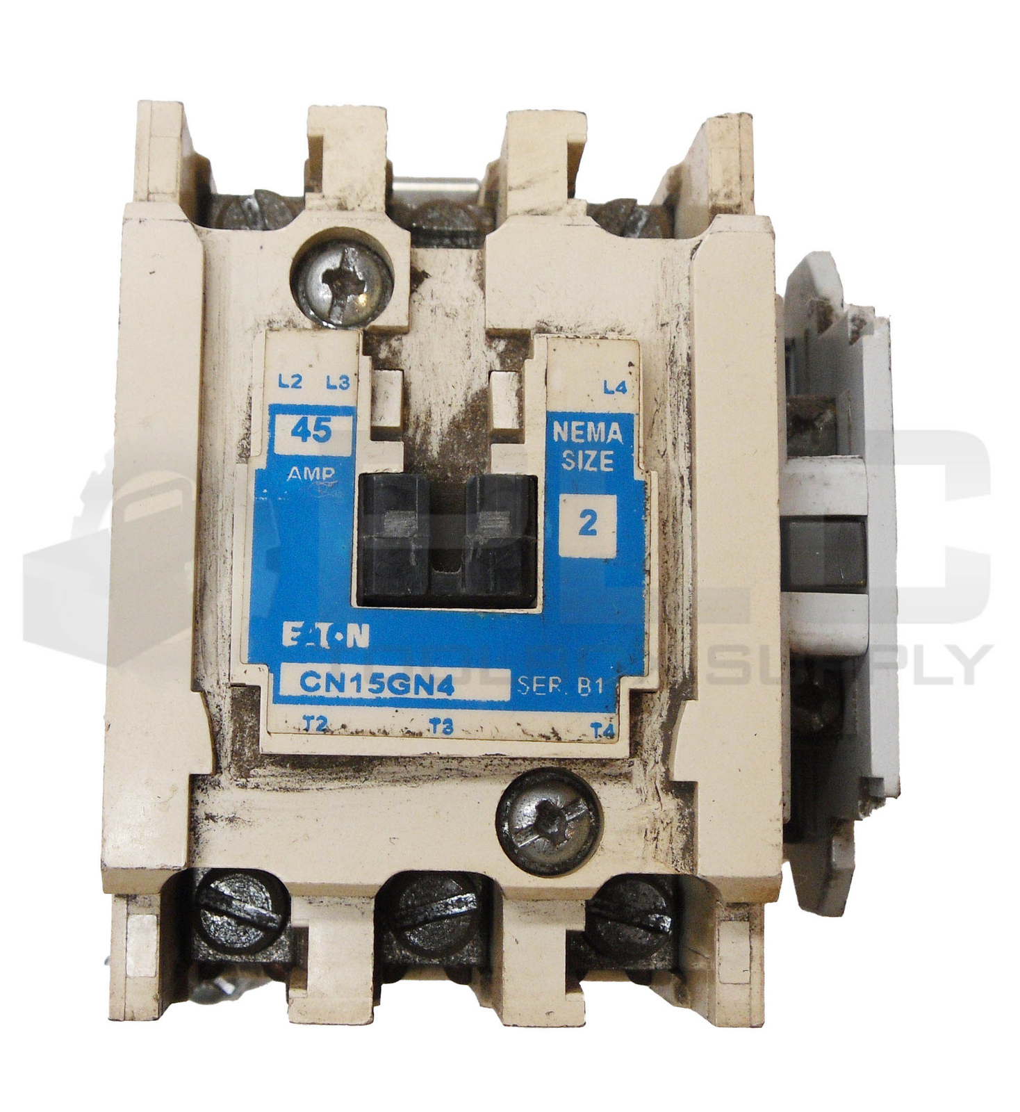 EATON CN15GN4 /B1 CONTACTOR 45A SIZE 2 W/ C320KGS1 /A2 AUXILIARY CONTACT