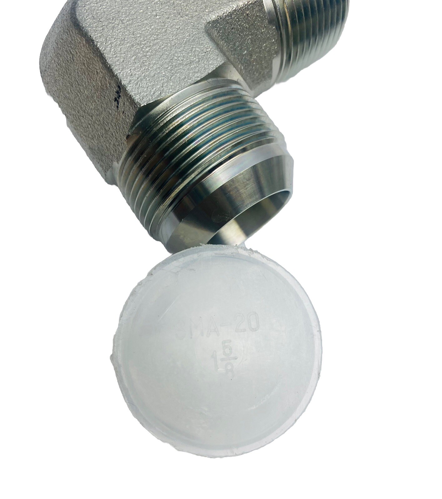 Lot Of 2, SMB-20 1-1/4″ 90° ELBOW HYDRAULIC MALE X MALE JIC PIPE SMA-20 1-5/8