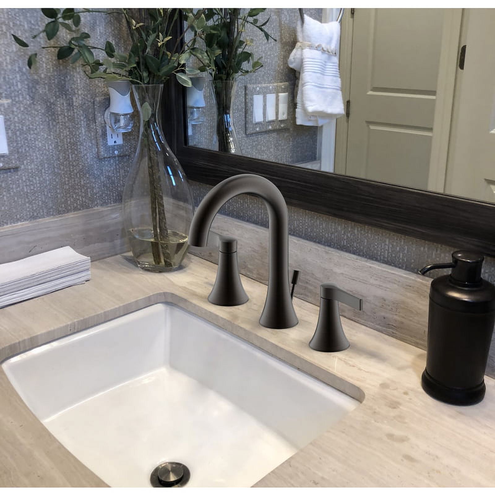Ultra Faucets UF56605 Metal Oil Rubbed Bronze 2-Handle Bath Faucet 13-1/8 in.