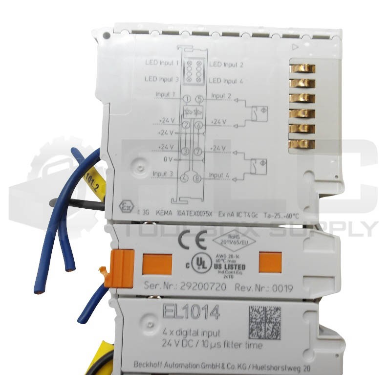 BECKHOFF EL1014 4X DIGITAL INPUT MODULE 24VDC