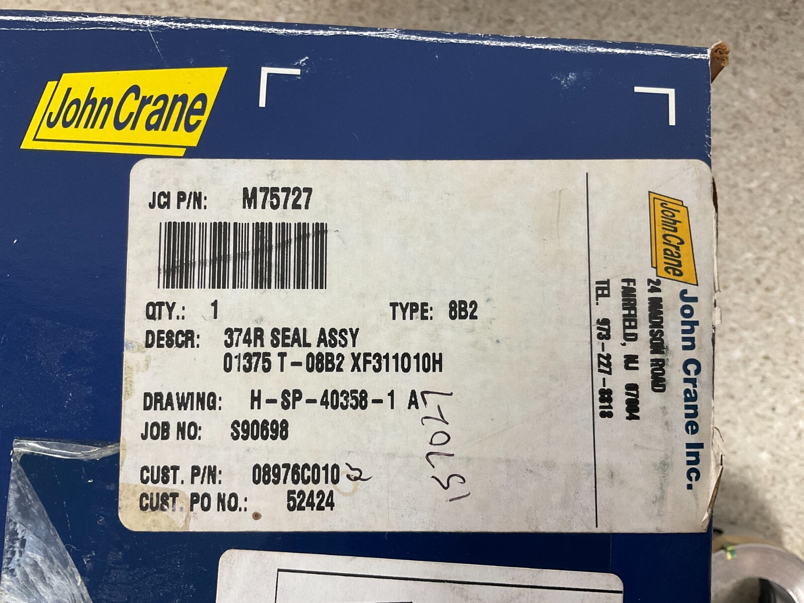 John Crane M75727 374R NEW