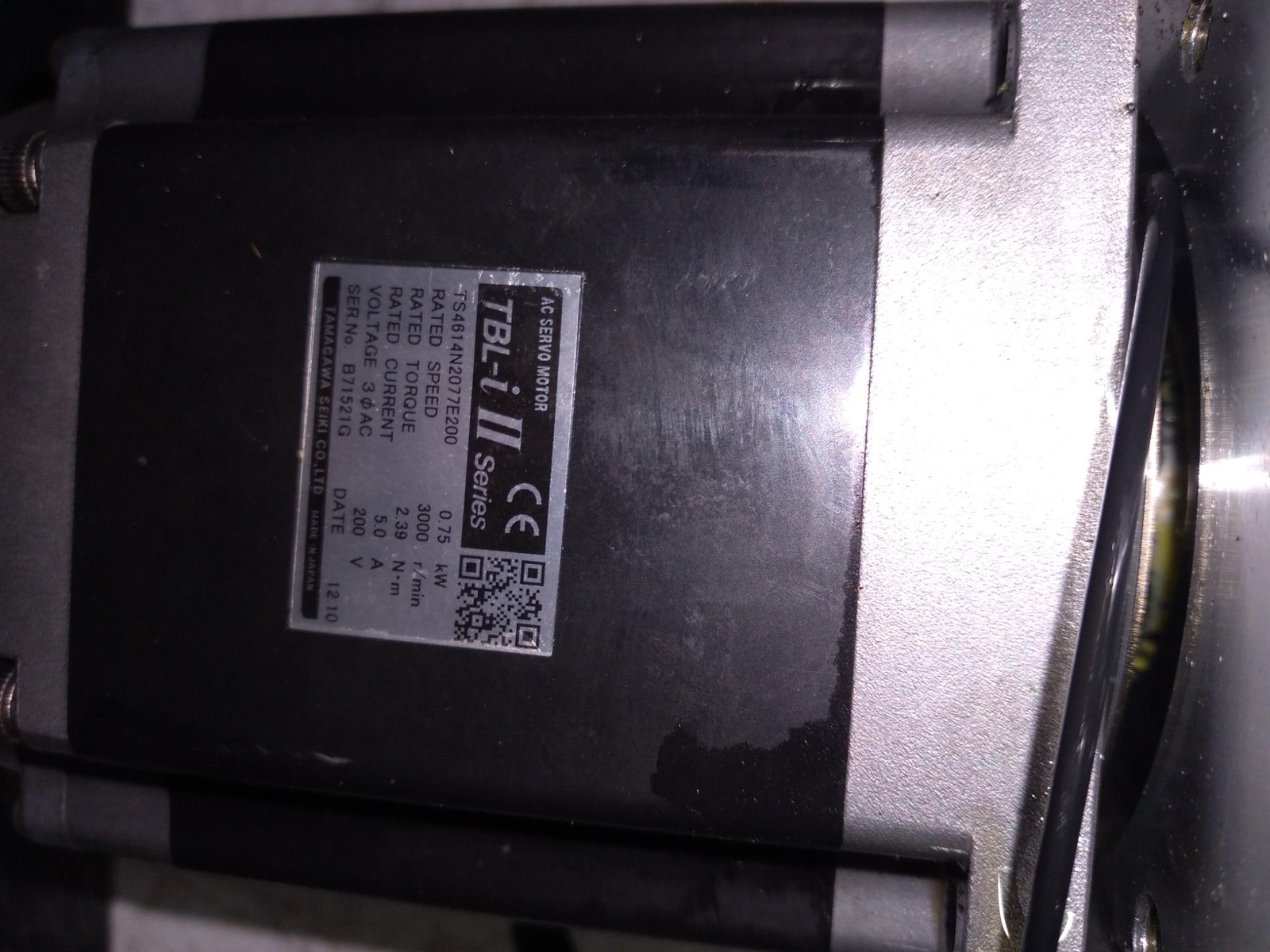 TAMAGAWA SEIKI TBL-I II SERIES TS4614N2077E200 200V 0.75KW 5.0A