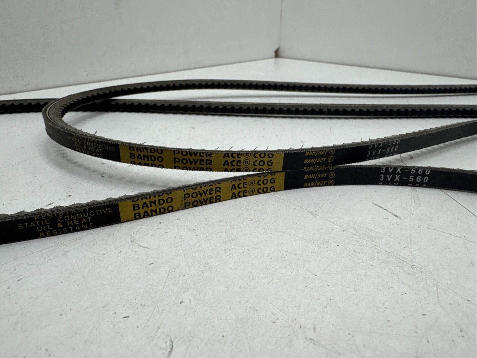 (Qty.2) Bando Power Ace 3VX-560 , 3VX560 Cogged V-Belt