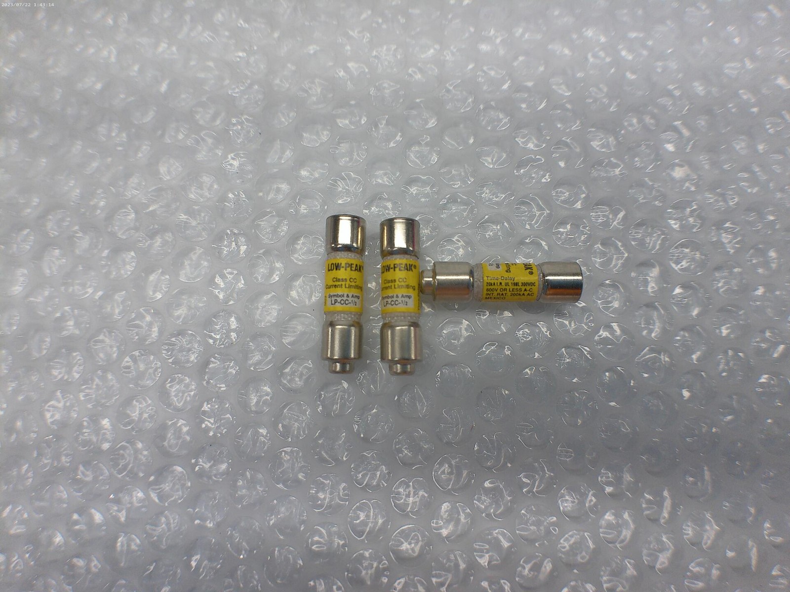 BUSSMANN LP-CC-1/2 FUSE LOT OF 3 NSNP