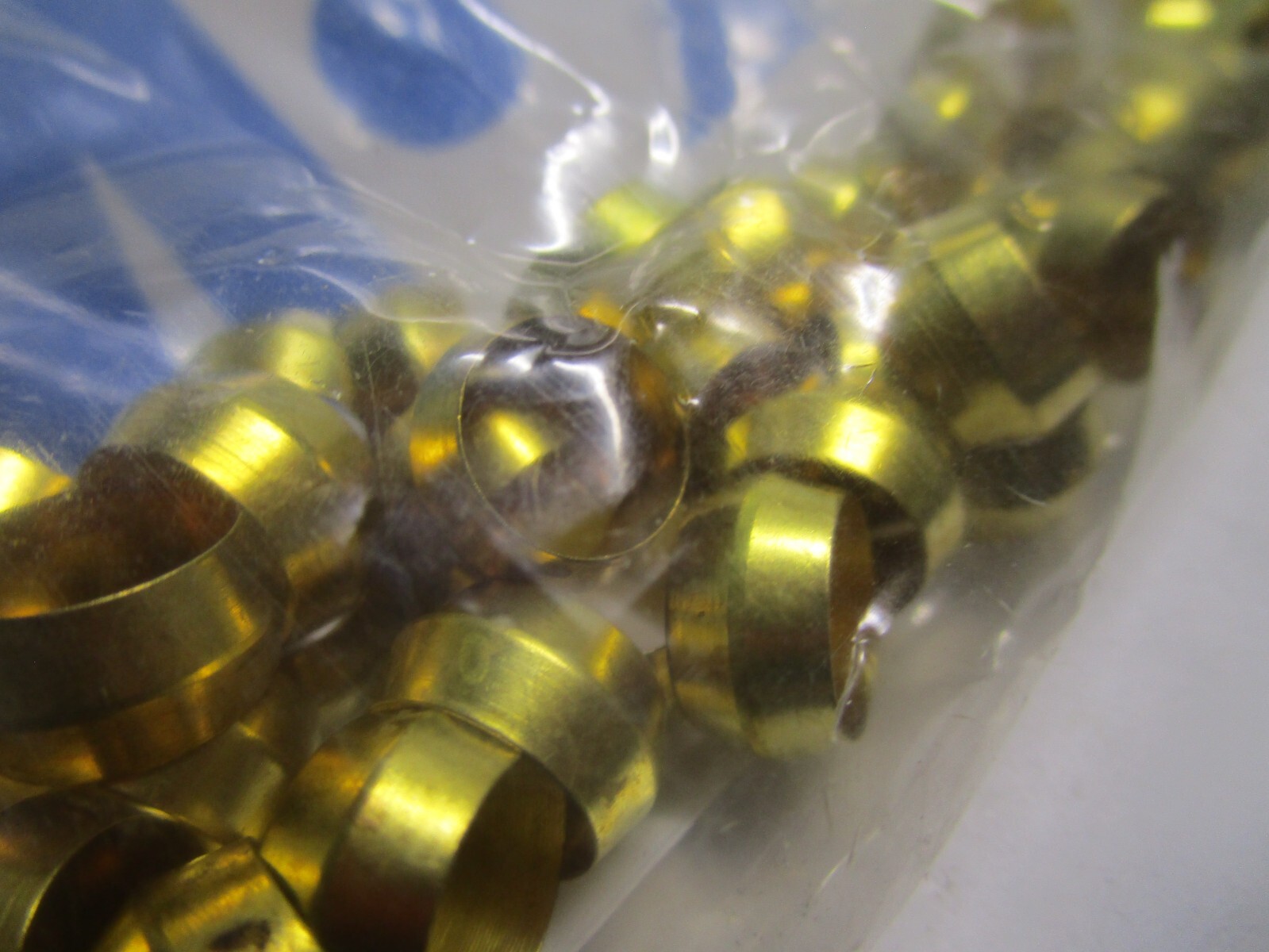 Aeroquip® 60X6 Brass Compression Sleeve, 3/8 in, 0.47 in OD QTY 50