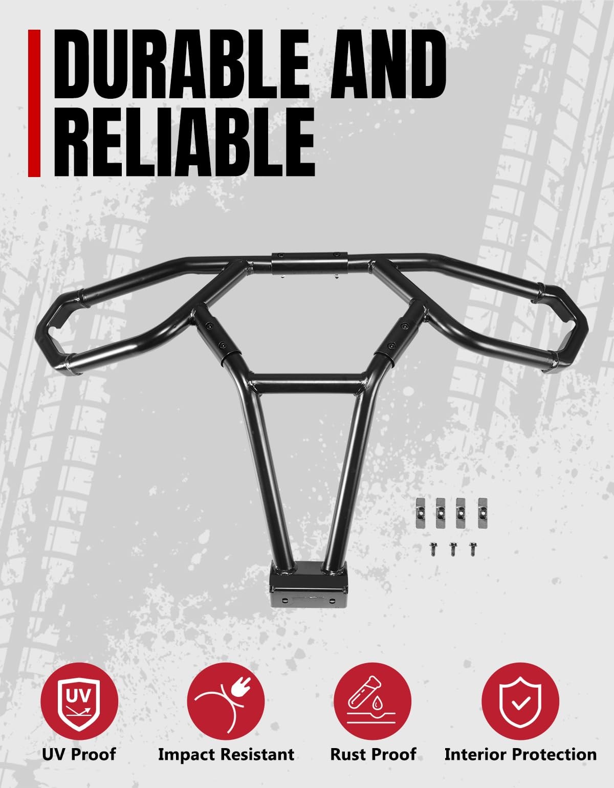 A & UTV PRO Rear Brushguard for Polaris Sportsman 450/570 2021-2025, Heavy Du…
