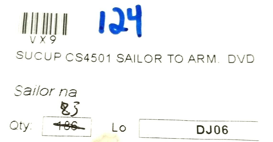 LOT OF 124 NEW GENERIC CS4501 SAILOR TO ARM. DVD SUCUPS CS-4501 VX-9 VX9