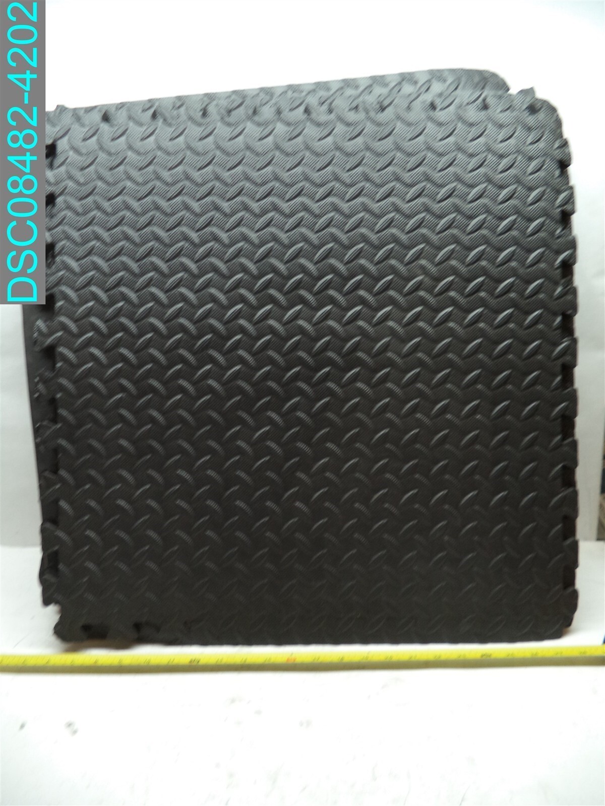 QTY=7:Interlocking Gym Exercise Floor Mat Fadeless Playground Rubber Tiles 23X23