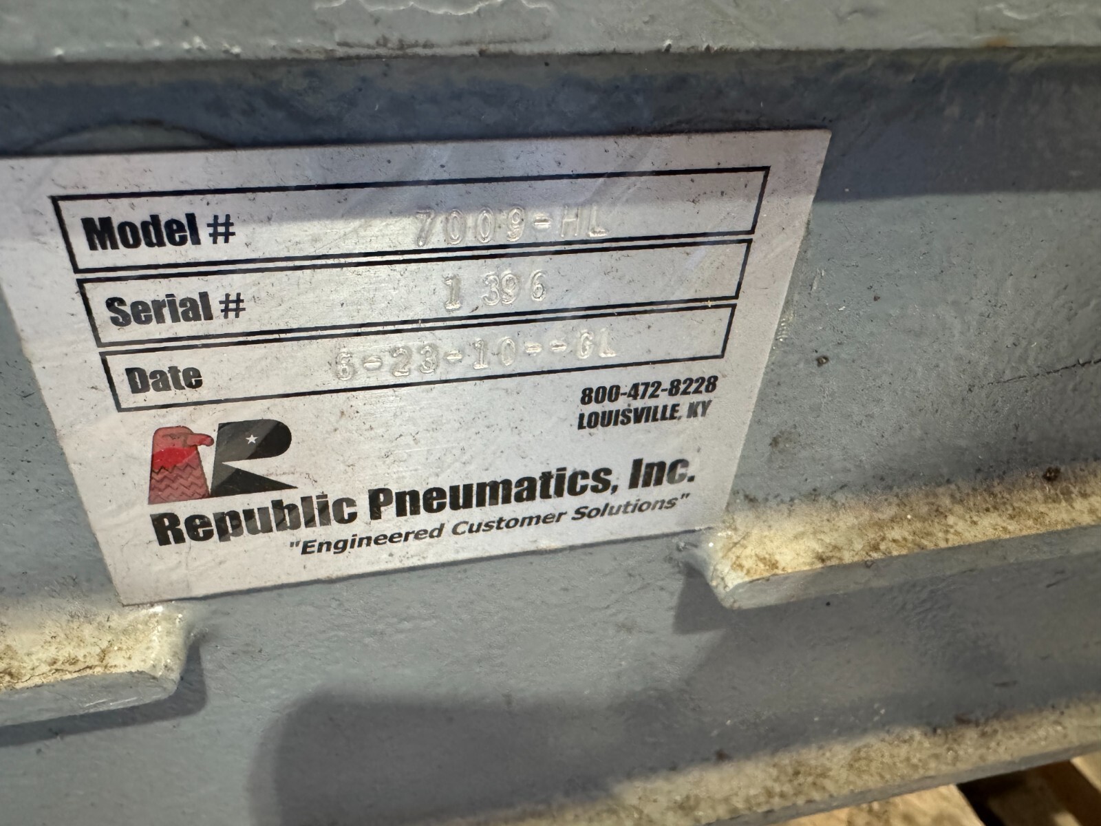 Gardner Denver, 7009-HL, Blower Vacuum Sutorbilt DuroFlow Republic Pneumatics