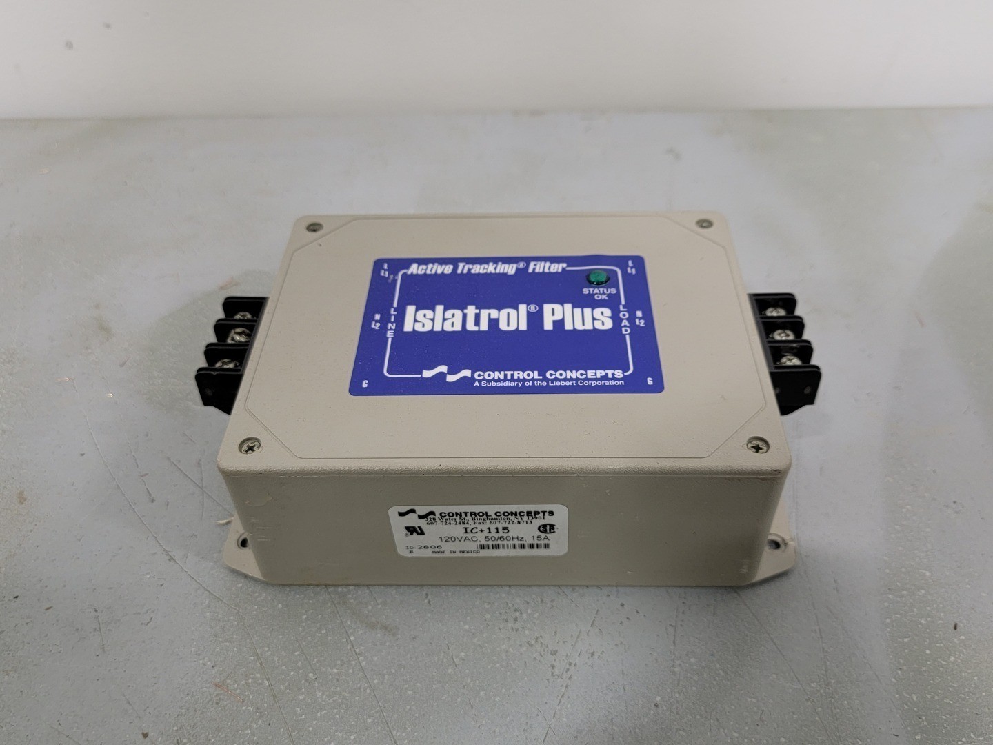 CONTROL AIR INC IC+115 120 VAC, 50/60hz, 15A, Islatrol Plus Active Tracking