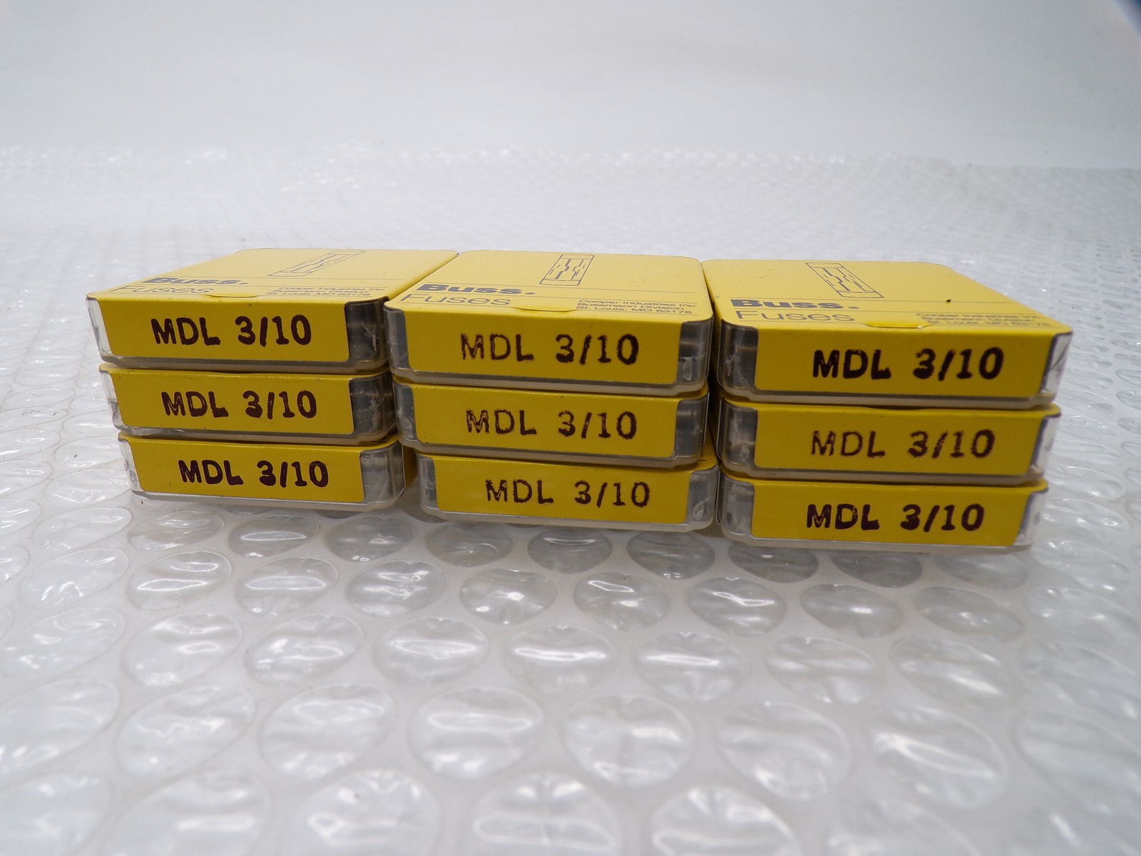 BUSSMANN MDL-3/10 FUSE LOT OF 9 PKG OF 5 NSMP