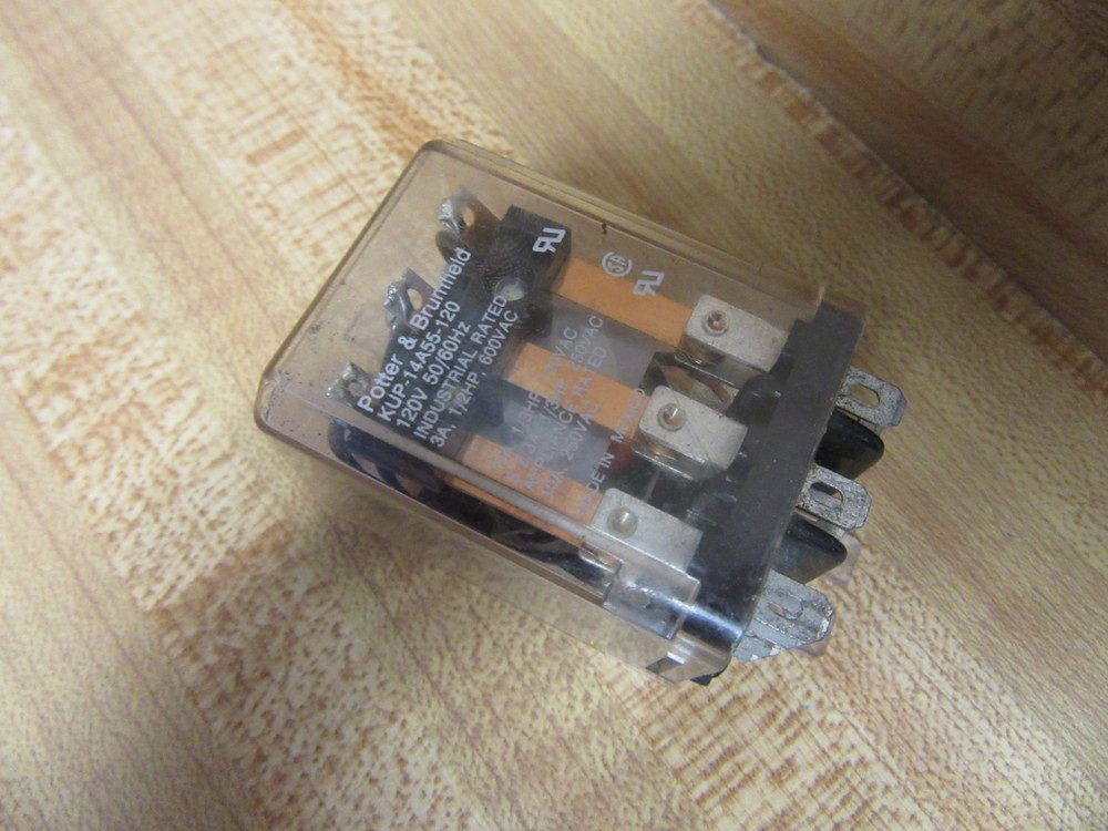 Potter & Brumfield KUP-14A55-120V AC Relay KUP-14A55-120VAC 1/3HP (Pack of 3)