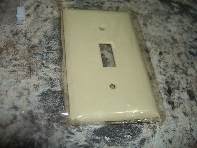 Vintage NOS slater s-92071 sta-kleen ivory smooth bakelite Wall plate single