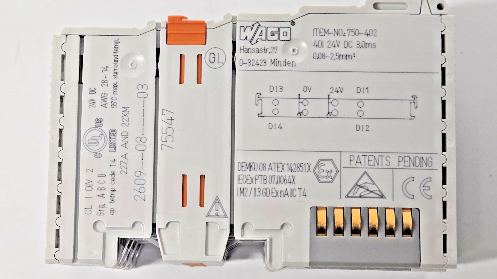 Wago I/O System 750-337, 750-402, 750-504, 750-650, 750-467, 750-550, 750-600