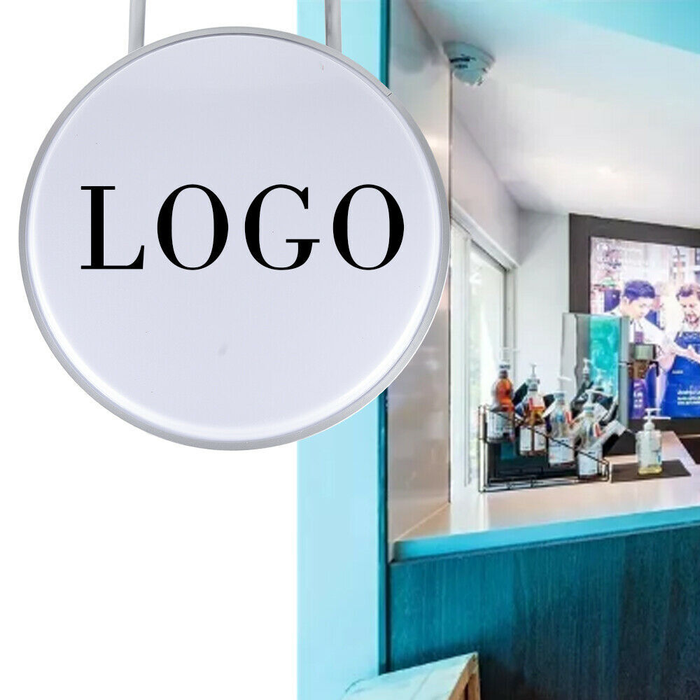 24in LED Double Sided Round Light Outdoor Advertising Projecting Light Box Sign
