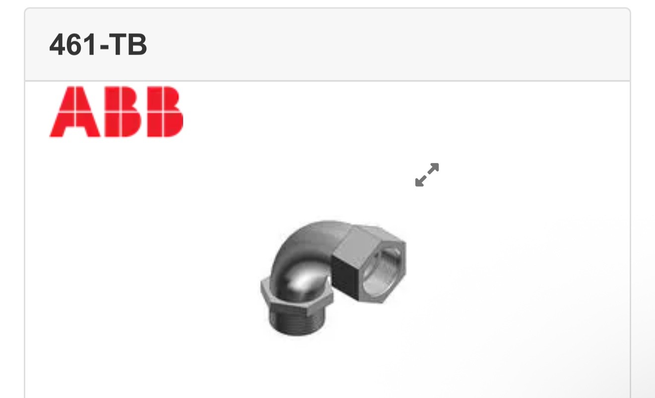 New 461-TB 3/4″ Rigid Conduit Bushed Elbows By ABB (box of 10)