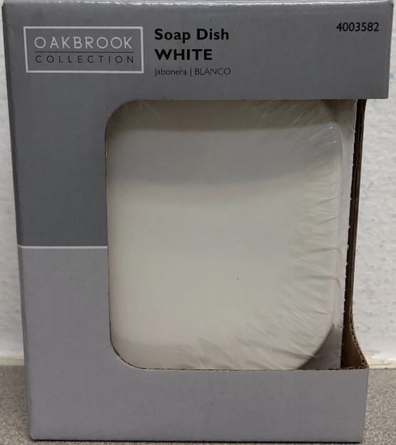 OakBrook 297-090607OB Wall Mount Soap Dish Bright White Die Cast Zinc