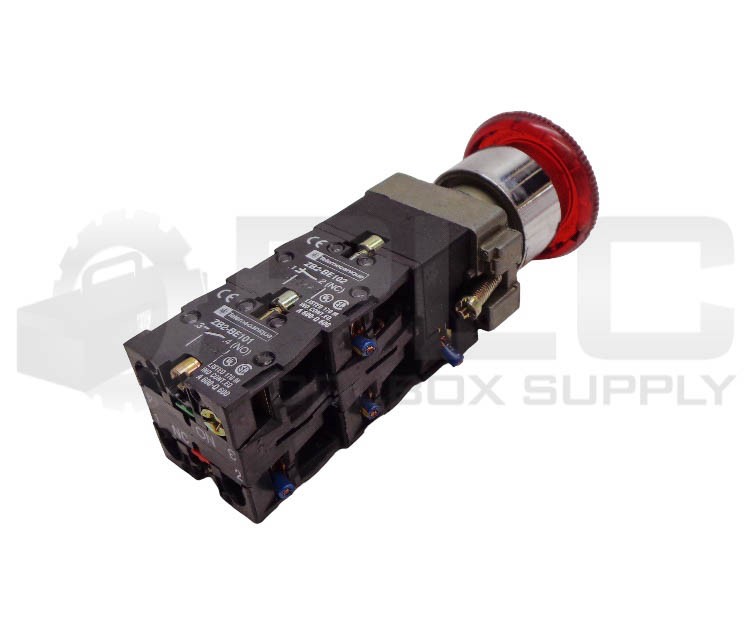 SCHNEIDER XB2BN41** / Z..-BW06 / (3) ZB2-BE102 / ZB2-BE101 RED PUSH-PULL BUTTON