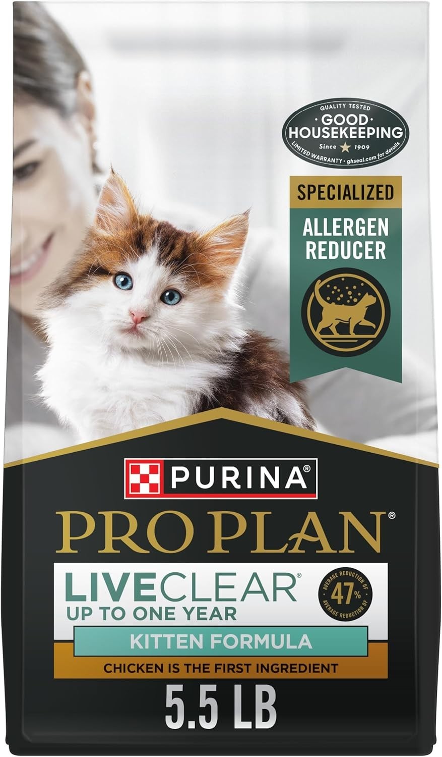 Purina Pro Plan LiveClear Kitten Chicken & Rice Cat Food 5.5lb