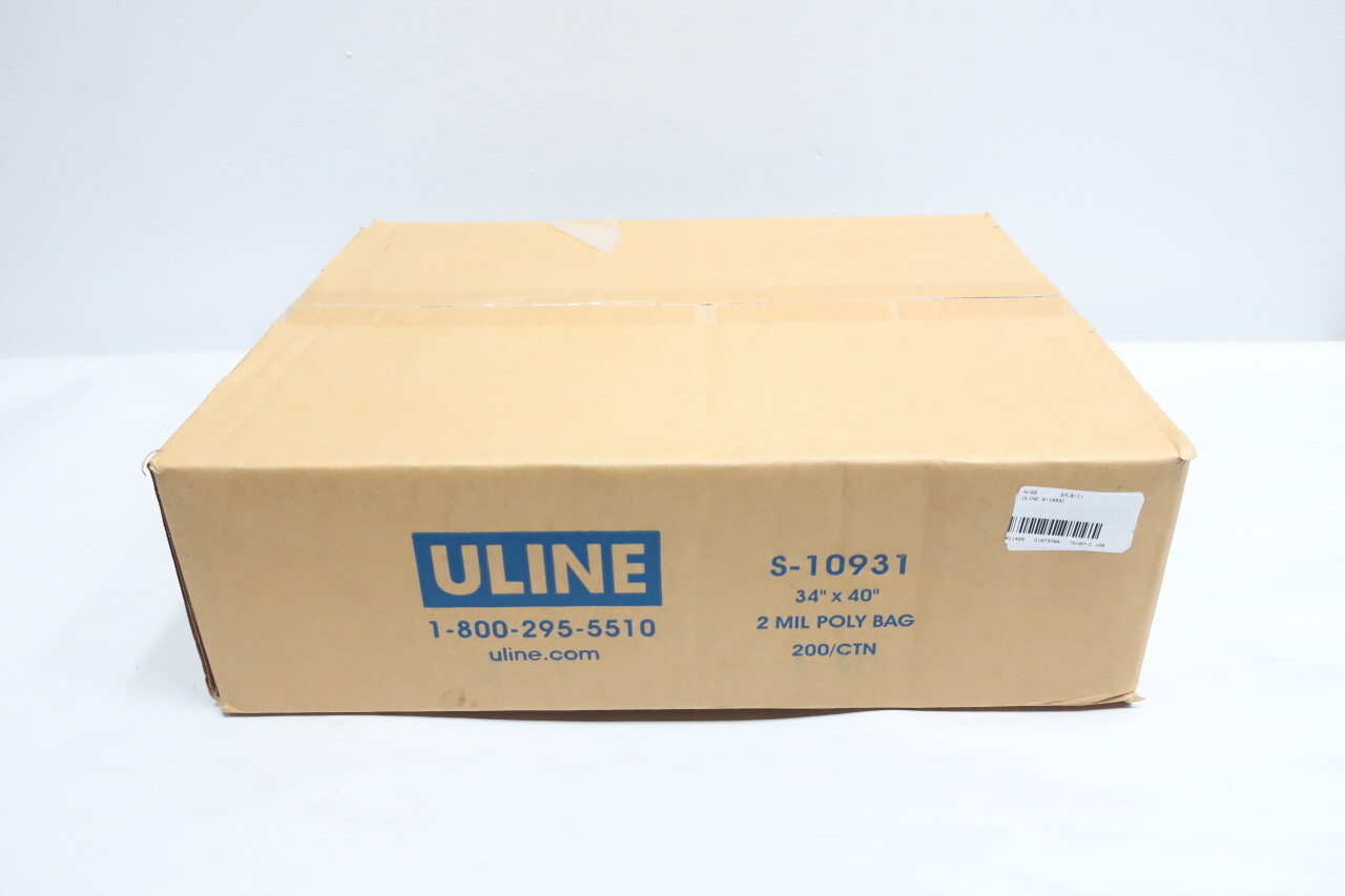 Case Of 200 Uline S-10931 34 X 40″ 2 Mil Industrial Poly Bags