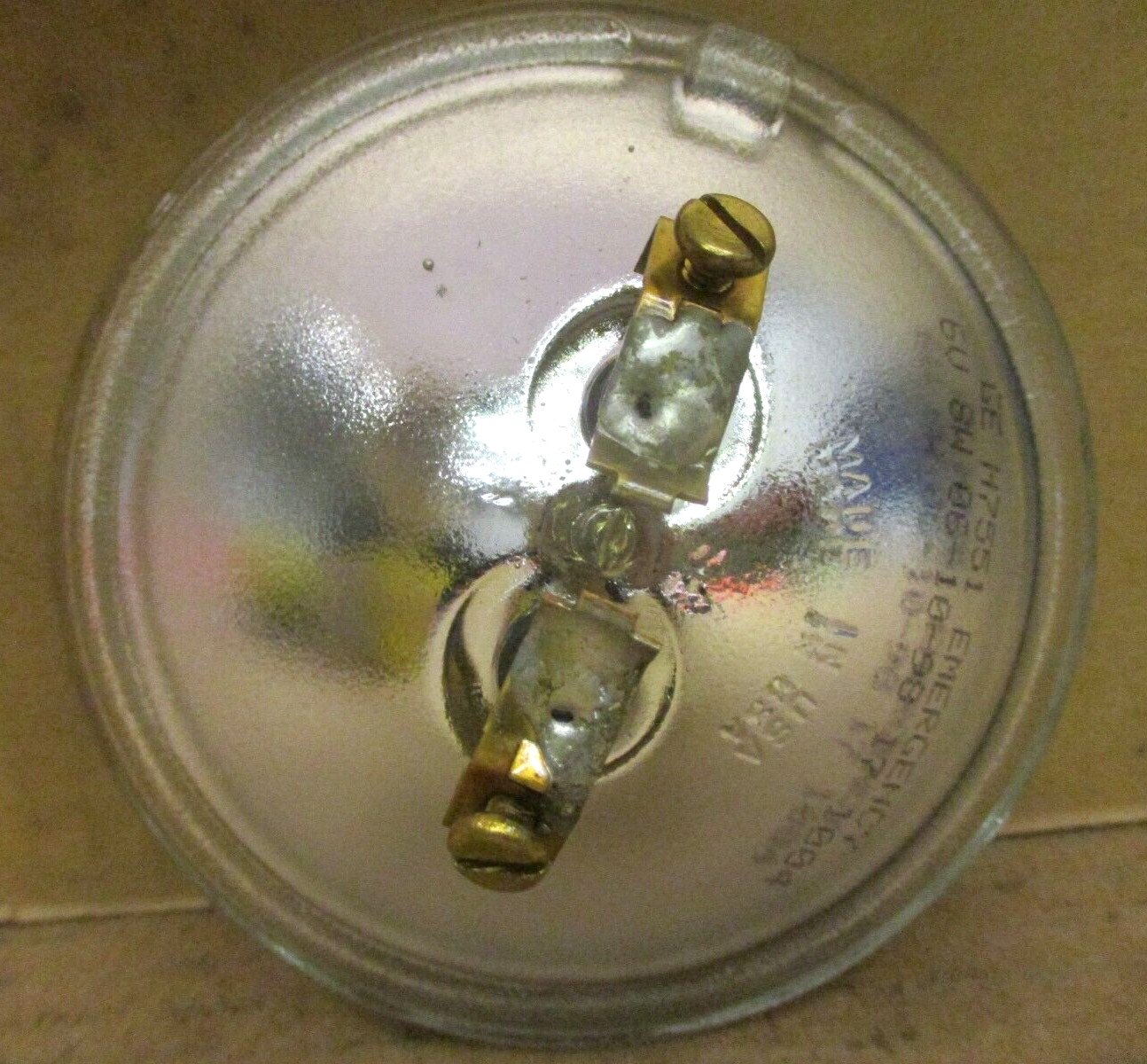 GE General Electric H7551 All Glass Sealed Beam Lamp Lot of 2 Pieces 49881HM