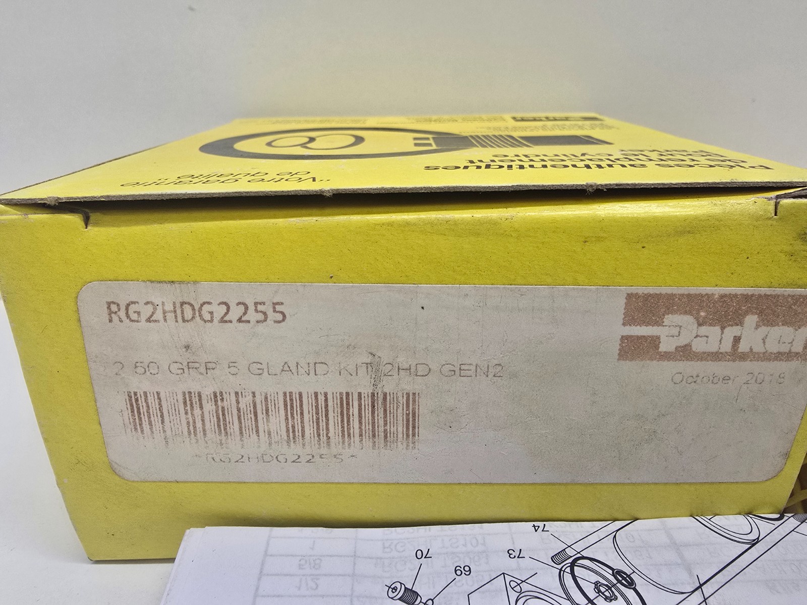 NEW IN BOX! PARKER 2.50 GRP 5 GLAND KIT 2HD GEN2 RG2HDG2255