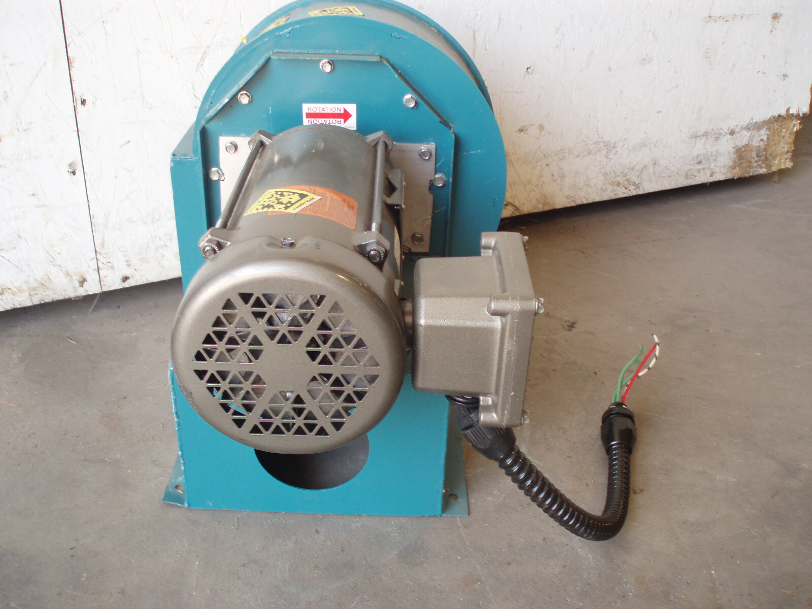 TWIN CITY FAN & BLOWER SIZE 75 TYPE DDF ARR 4 CLASS 1 WITH BALDOR 1/2 HP MOTOR