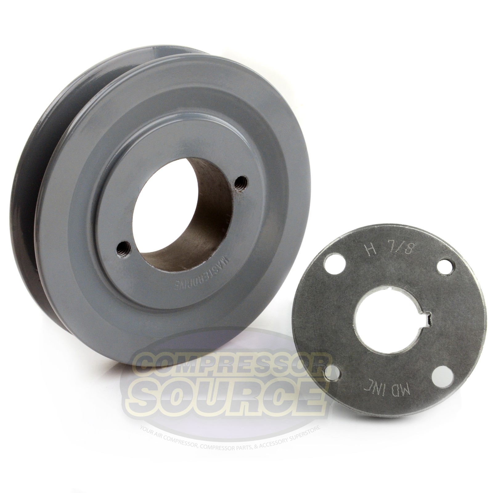 Cast Iron 4.5″ Single Groove Pulley Belt A Section 4L with 7/8″ Sheave Bushing