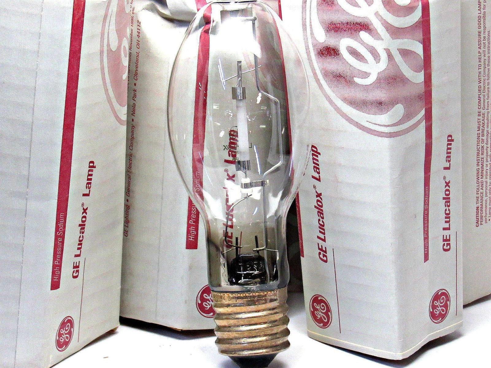 NEW Lot of 7 GE 50w LU50/D/MED Ecolux Lucalox High Pressure Sodium Light Bulb
